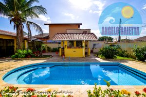 Casa em 2 lotes, piscina, 2 dormitórios, Parque Turístico - Peruíbe.